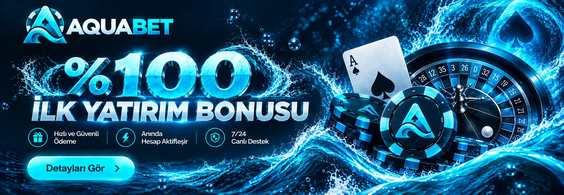AQUABET: %100 ilk yatırım